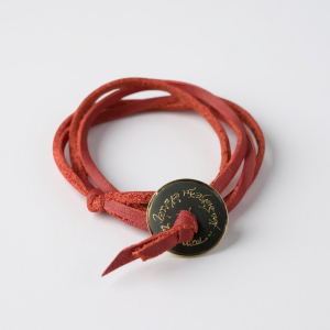 Βραχιόλι οξειδωμένος μπρούντζος με δερματίνη.