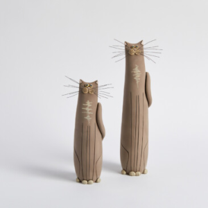 Χειροποίητες διακοσμητικές κεραμικές γάτες