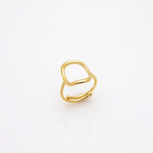 Χειροποίητο δαχτυλίδι σε ασήμι επιχρυσωμένο