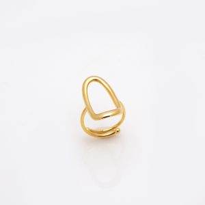 Χειροποίητο δαχτυλίδι σε ασήμι επιχρυσωμένο