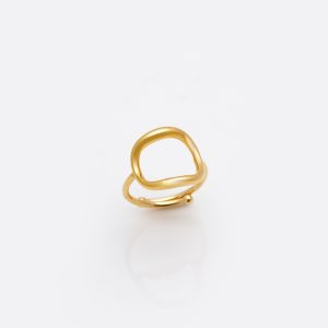 Χειροποίητο δαχτυλίδι σε ασήμι επιχρυσωμένο