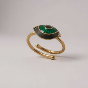 Χειροποίητο δαχτυλίδι μάτι με σμάλτο