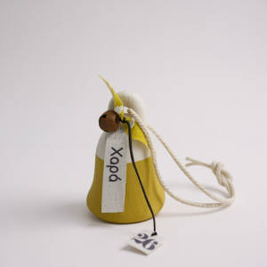 Χειροποίητη κεραμική καμπανούλα ζωγραφισμένη στο χέρι