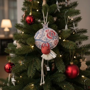 Χειροποίητο υφασμάτινο γούρι ρόδι