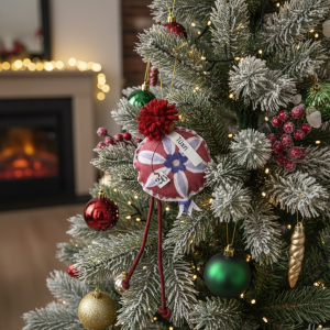 Χειροποίητο υφασμάτινο γούρι ρόδι