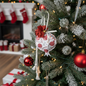 Χειροποίητο υφασμάτινο γούρι ρόδι