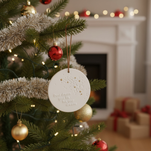 Χειροποίητο στολίδι απο πορσελάνη