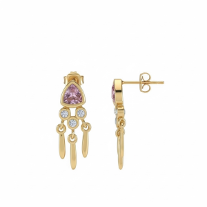 Χειροποίητα σκουλαρίκια με ημιπολύτιμες πέτρες