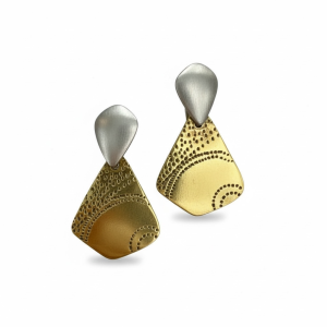 Χειροποίητα δίχρωμα σκουλαρίκια