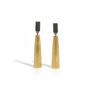 Χειροποίητα two tone μακριά σκουλαρίκια