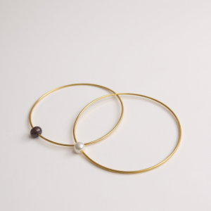 Χειροποίητο βραχιόλι βέργα με μαργαριτάρι