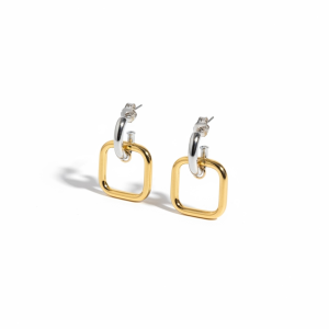 Χειροποίητα δίχρωμα σκουλαρίκια