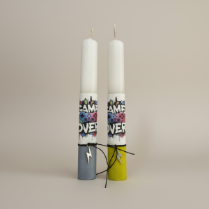 Χειροποίητη λαμπάδα πλακέ